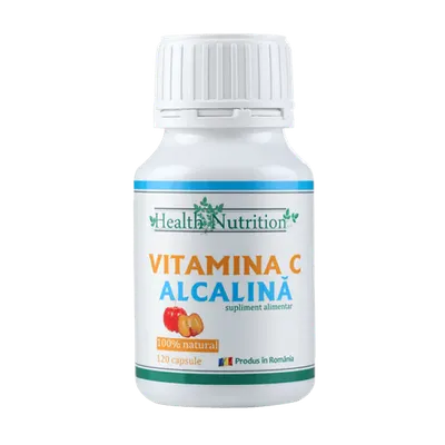 Vitamina C alcalina, 120 capsule, Health Nutrition