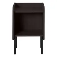 Noptieră neagră cu rafturi cu aspect de lemn de stejar Wrap – Bonami Selection