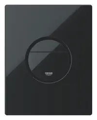 Placa de actionare WC Grohe, Nova Cosmopolitan, dubla spalare, reversibila, 156 x 197 mm, negru