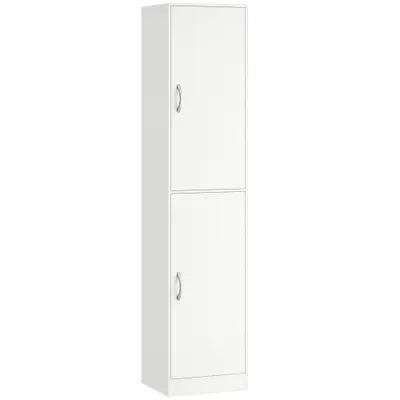 HOMCOM Bibliotecă Înaltă 180 cm, Raft Modern cu 5 Niveluri Reglabile, Mobilier Independent pentru Living, Dormitor, Birou, Alb | Aosom Romania
