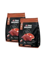 PAN MIĘSKO Sac de hrană pentru pisici, vită cu căprioară M 2x400 g