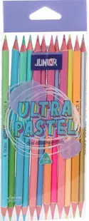Set de creioane colorate cu două capete Junior - Ultra Pastel, 12 buc