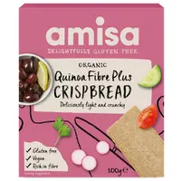 Crispbread cu quinoa fibre plus bio 100g Amisa