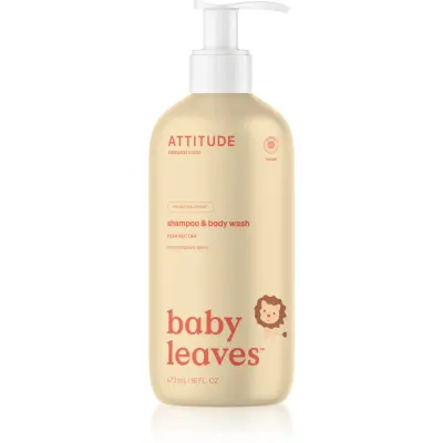 Attitude Baby Leaves Pear Nectar 2 in 1 gel de dus si sampon cu aroma de pere cu arome de pere 473 ml