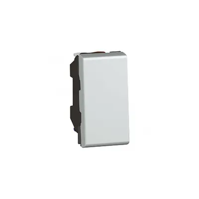 Push-button Mosaic - 6 A 250 V~ - 1 module - alu