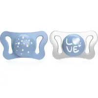 Chicco Physio Micro 0-2 m suzetă Blue 2 buc
