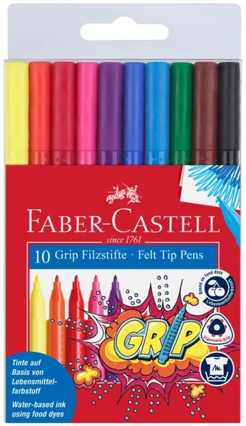 Carioci Faber-Castell Grip - 10 culori