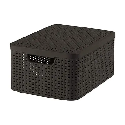 Cutie de depozitare maro închis din plastic cu capac 29x39x19 cm Style – Curver