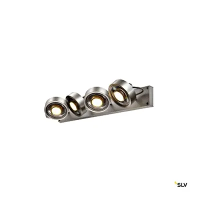 KALU CW, indoor quad, QPAR111 brushed aluminium 4x75W
