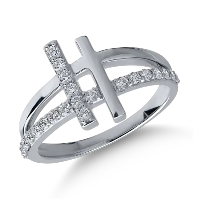 Inel din aur alb cu diamante de 0.307ct