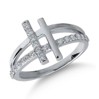 Inel din aur alb cu diamante de 0.307ct