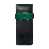 Etui din piele, pentru 3 instrumente de scris, negru-verde, TG32, Pelikan