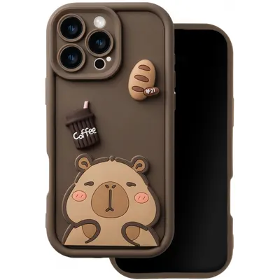 Husa pentru Samsung Galaxy A37 5G, OEM, Ultra Trendy 3D Capybara, Maro