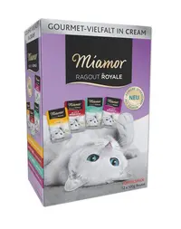 MIAMOR Ragout Royale Multibox 12x100 g set plicuri hrana pisica, arome de carne in crema