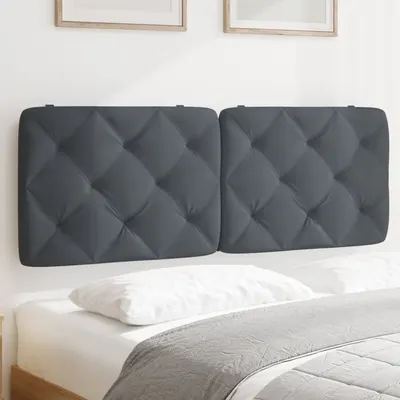 vidaXL Pernă tăblie de pat, gri închis, 137 cm, catifea
