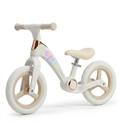 Bicicleta fara pedale, Primabobo, Neo, Pliabila, Sa reglabila, Manere ergonomice, Roti 12 inch, Usoara- 3.9 kg, Iluminata LED, Pana la 25 kg, 3 ani+, Alb