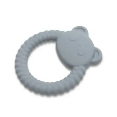 Jucarie de dentitie din silicon Lorelli Panda, 0 luni+, Gri