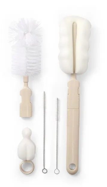 Set perii pentru biberoane și suzete BabyOno - bej