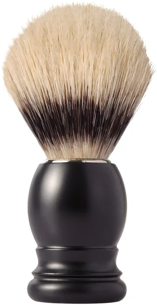 Mondial 1908 Perie de bărbierit cu păr natural decolorat, mâner negru