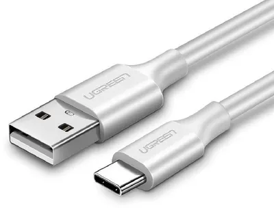 Cablu Ugreen - US287, USB-A/USB-C, 1 m, alb