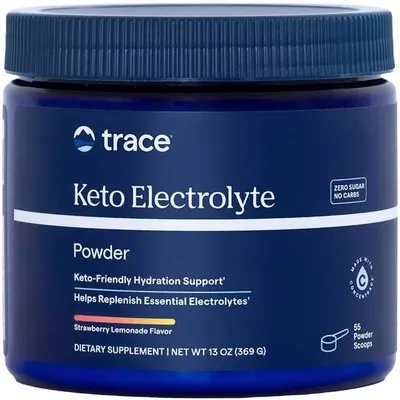 Keto Electrolyte, limonadă cu căpșuni, 330 g, Trace Minerals