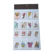 Felicitari CNX 8423, mini model floare, 6. 7x9. 4cm, set 128 buc