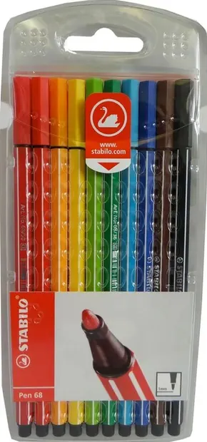 Carioci Stabilo Pen 68 – 10 culori