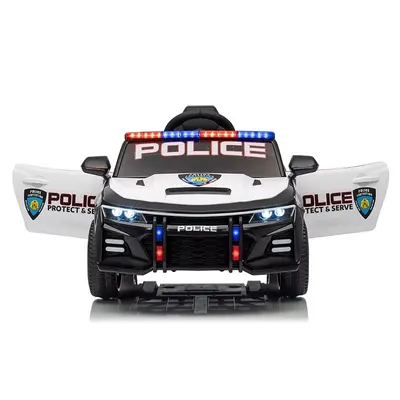 Masinuta electrica pentru copii Nichiduta Police Agency 24V,telecomanda 2.4G,scaun din piele,2 motoare,faruri led si lumini girofar politie, muzica,suspensii