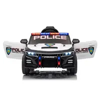 Masinuta electrica pentru copii Nichiduta Police Agency 24V,telecomanda 2.4G,scaun din piele,2 motoare,faruri led si lumini girofar politie, muzica,suspensii