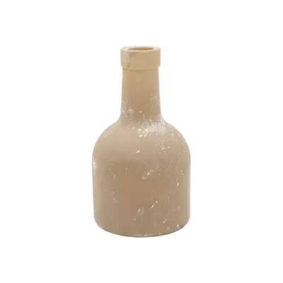 Vază decorativă, din sticlă, culoarea caramel, aspect vintage, 15x8 cm, Arti Casa