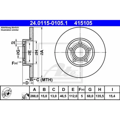 Disc frana ATE 24.0115-0105.1