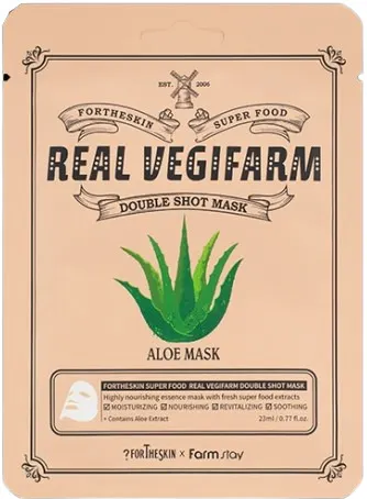 Fortheskin Real Vegifarm Mască facială cu aloe, 23 ml