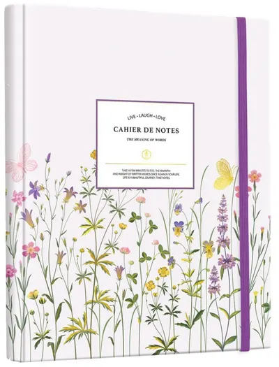 Planificator Victoria's Journals Florals - Liliachiu deschis, spirală ascunsă, copertă rigidă, cu linii