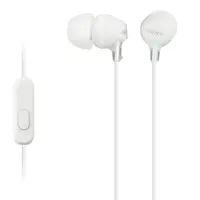 Căști cu microfon Sony - MDR-EX15AP, albe