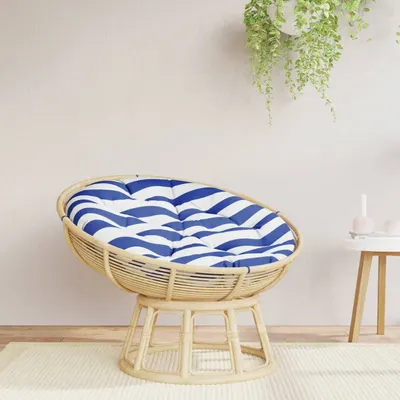vidaXL Pernă rotundă dungi albastre/albe, Ø100 x11 cm, textil Oxford