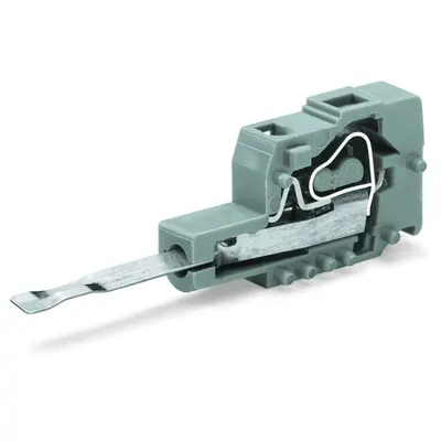 Testing plug module with contact stud; Pin spacing 5 mm / 0.197 in; 2,50 mm²; gray