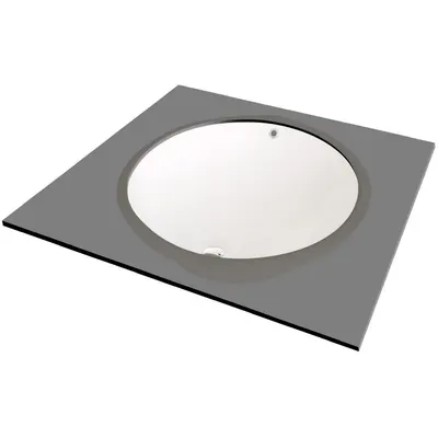 Lavoar incastrat Deante Alpinia, oval, 43 cm, alb lucios