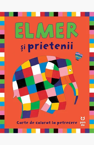Elmer și prietenii lui - carte de colorat la petrecere