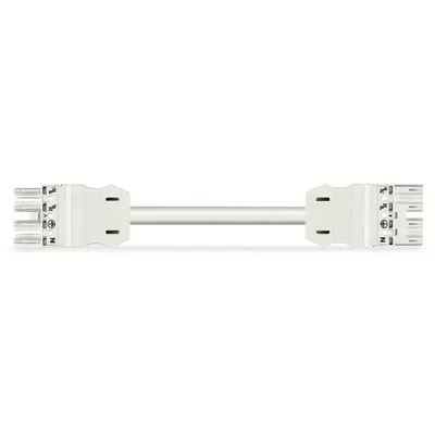 pre-assembled interconnecting cable; B2ca; Socket/plug; 4-pole; Cod. A; H05Z1Z1-F 4G 1.5 mm²; 8 m; 1,50 mm²; white