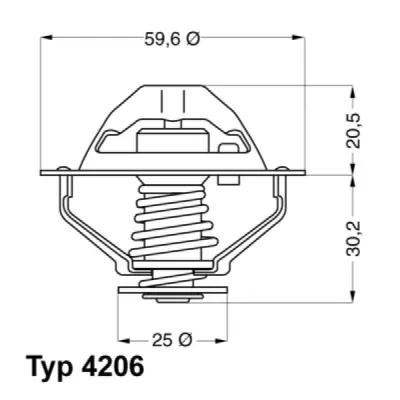 Termostat, lichid racire WAHLER 4206.90D