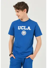 Tricou cu imprimeu logo Gayley - Alb/Albastru inchis