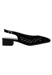 Pantofi casual - dama - ANTISTRESS - 43457-00 negru - piele intoarsa - cu toc - Negru