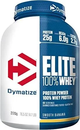Elite 100% Whey, smooth banana, 2170 g, Dymatize