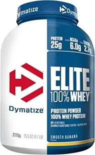 Elite 100% Whey, smooth banana, 2170 g, Dymatize