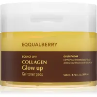 EQQUALBERRY Collagen Glow Up Gel Toner Pads dischete de tonifiere pentru o piele mai luminoasa 60 buc