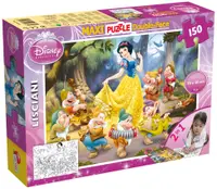 Puzzle cu două fețe Lisciani pentru colorare 150 piese - Albă ca Zăpada