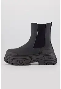 Ghete Chelsea de piele ecologica Fusion - Negru