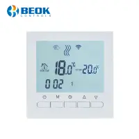 Termostat WiFi pentru centrala termica pe gaz si incalzire in pardoseala, Aplicatia mobila Smart Life, BeOk BOT-313WiFi