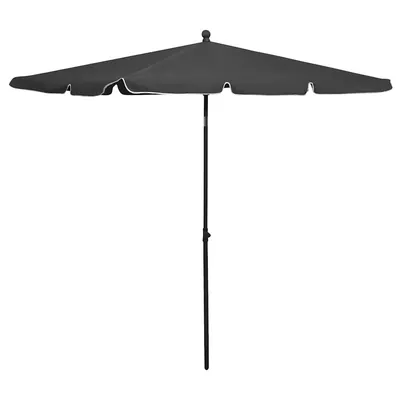 vidaXL Umbrelă de grădină cu stâlp, antracit, 210x140 cm