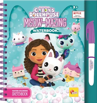 Carte de desen cu apă Lisciani Gabby's Dollhouse - Meow-Mazing